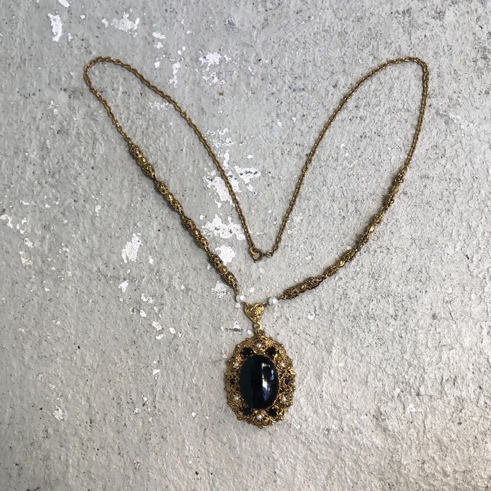 West Germany filigree necklace - Picture 2 of 5